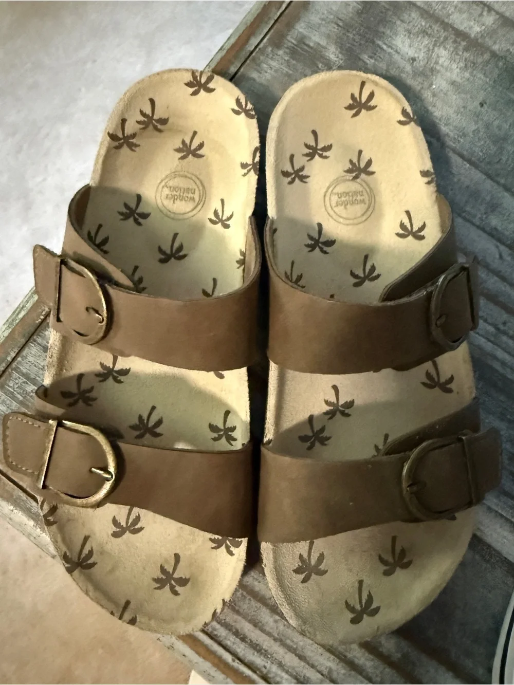 3 pairs of girls shoes…brown sandals, Glitter Purple Converse & patriotic clogs